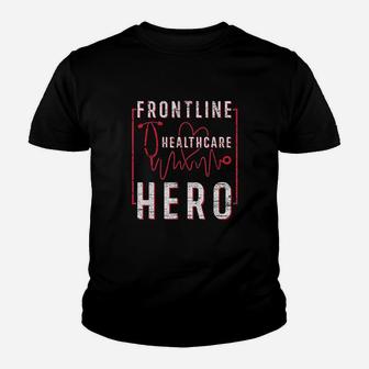 Frontline Healthcare Hero Essential Worker Nurse Youth T-shirt | Crazezy