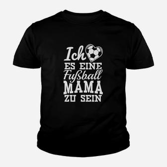 Fußball-Mama Themen-Kinder Tshirt in Schwarz, Stilvolles Design für Mütter - Seseable