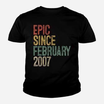Fun Epic Since February 2007 14Th Birthday Gift 14 Year Old Youth T-shirt | Crazezy AU