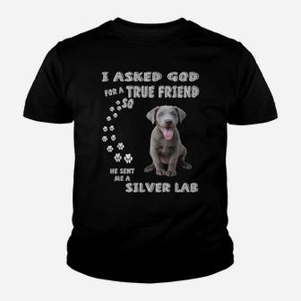 Fun Labrador Retriever Dog Mom Dad Costume, Cute Silver Lab Youth T-shirt | Crazezy DE