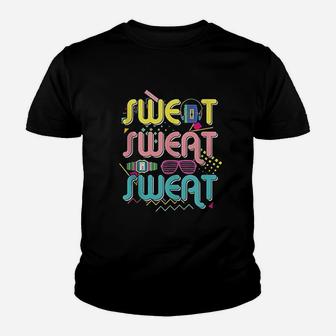 Funny 80S Workout Sweert Sweat Youth T-shirt | Crazezy