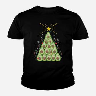 Funny Avocado Xmas Tree Holiday Gift Avocado Lover Christmas Sweatshirt Youth T-shirt | Crazezy