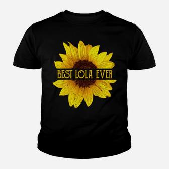 Funny Best Lola Ever Sunflower Apparel, Filipino Grandma Youth T-shirt | Crazezy