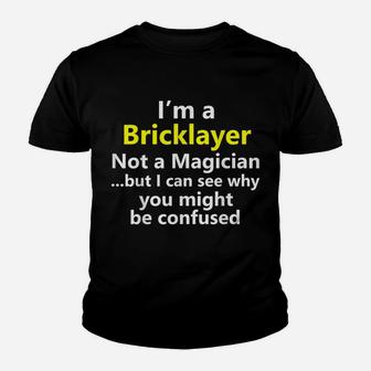 Funny Bricklayer Job Title Mason Masonry Career Gift Youth T-shirt | Crazezy