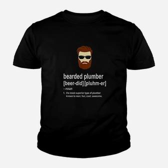 Funny Brown Beard Plumber Gift For Men Son Of A Plumber Youth T-shirt | Crazezy UK