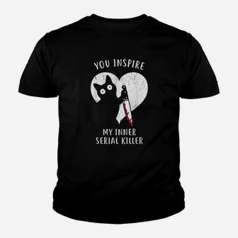Funny Cat In Heart You Inspire Me Gifts For Cat Lovers Youth T-shirt | Crazezy AU