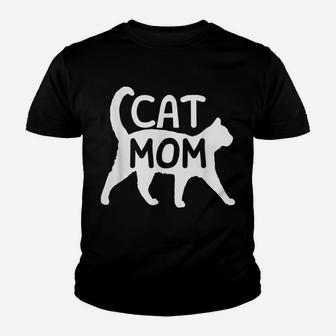 Funny Cat Mom Shirt For Women Cat Lovers Cute Mothers Day Youth T-shirt | Crazezy CA
