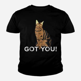 Funny Cat Playing The Circle Game Youth T-shirt | Crazezy
