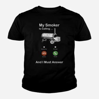 Funny Cell Phone Bbq Smoker Grill Novelty Quote Youth T-shirt | Crazezy AU