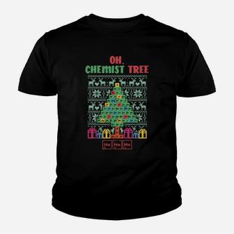 Funny Chemist Chemistry Christmas Tree Sweatshirt Youth T-shirt | Crazezy