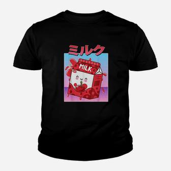 Funny Cherry Milk Shake Retro 90S Japanese Kawaii Cartoon Youth T-shirt | Crazezy AU