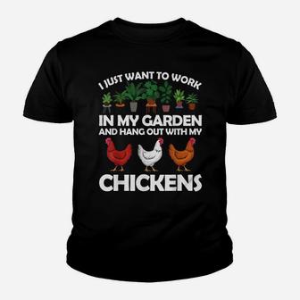 Funny Chicken For Men Women Gardening Chicken Lovers Garden Youth T-shirt | Crazezy DE