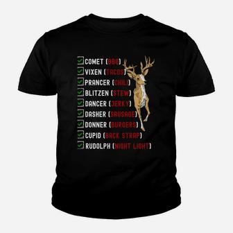 Funny Christmas Deer Hunting Santa Reindeer Men Hunter Gift Youth T-shirt | Crazezy CA