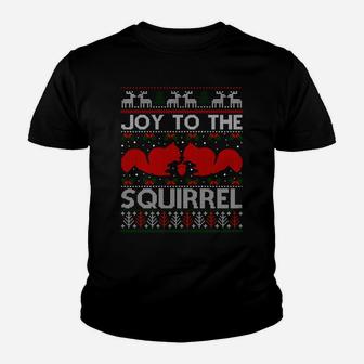 Funny Christmas Squirrel Ugly Xmas Sweater Sweatshirt Youth T-shirt | Crazezy