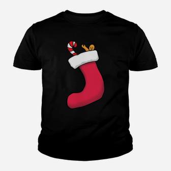 Funny Christmas Stocking Holiday Season Youth T-shirt | Crazezy