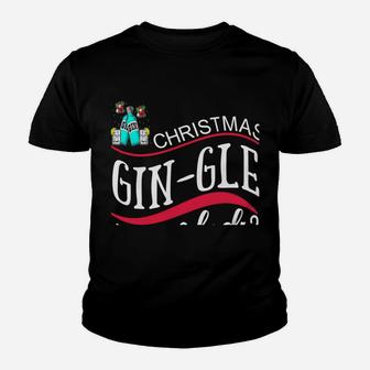 Funny Christmas Xmas Gin-Gle Lady Yuletide Holiday Season Sweatshirt Youth T-shirt | Crazezy