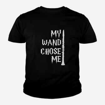 Funny Clarinet For Clarinet Players My Wand Chose Me Youth T-shirt | Crazezy UK