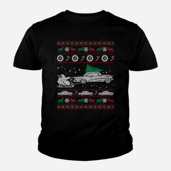 Funny Classic Car Ugly Christmas Sweater Xmas Gift Sweatshirt Youth T-shirt | Crazezy