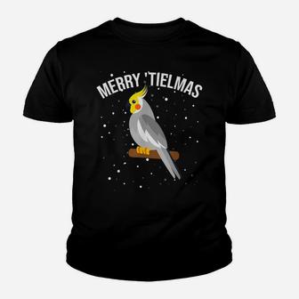 Funny Cockatiel Merry Tielmas Pajamas Christmas Bird Gifts Youth T-shirt | Crazezy