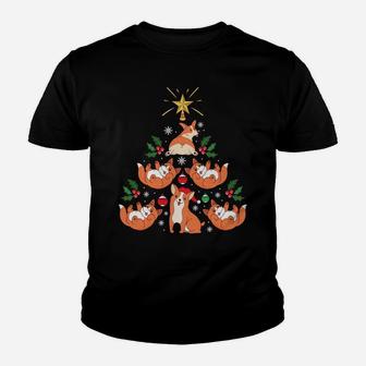 Funny Corgi Christmas Tree Clothing Holiday Gift Dog Lover Sweatshirt Youth T-shirt | Crazezy AU