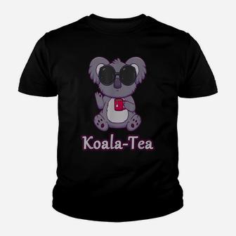 Funny Cute Animal "Koala-Tea" Quality Pun Youth T-shirt | Crazezy AU