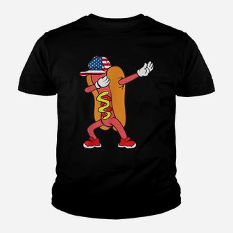 Funny Dabbing Hot Dog Day Gift For Hot Dogs Lovers American Youth T-shirt | Crazezy