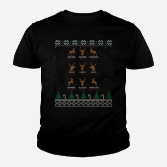 Funny Deer Design Christmas Bow Hunting Santa's Reindeer Sweatshirt Youth T-shirt | Crazezy UK
