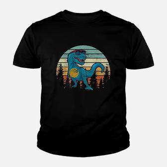 Funny Disc Golf Gift Dinosaur Disc Golf Player Father Youth T-shirt | Crazezy UK