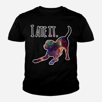 Funny Dog Tees Black Lab "I Ate It" Dog Mom And Dog Dads Youth T-shirt | Crazezy AU