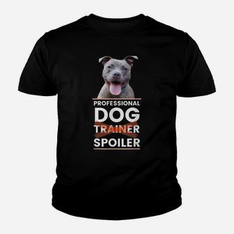 Funny Dog Trainer Pitbull Mom Dad Youth T-shirt | Crazezy