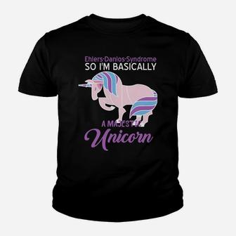 Funny Ehlers-Danlos Syndrome Awareness Unicorn Lover Humor Youth T-shirt | Crazezy AU