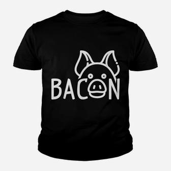 Funny Farm Animal Gift Farmer Bacon Pig Youth T-shirt | Crazezy