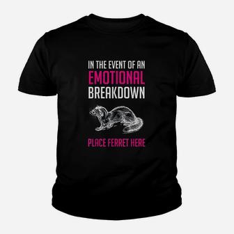 Funny Ferret Emotional Breakdown Youth T-shirt | Crazezy DE