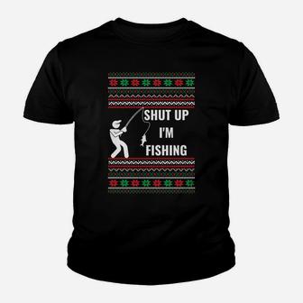 Funny Fishing Christmas Ugly Sweater Gifts For Fishers Sweatshirt Youth T-shirt | Crazezy