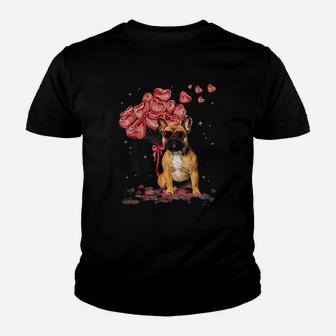 Funny French Bulldog Heart Valentines Day Dog Dad Mom Gift Youth T-shirt | Crazezy UK