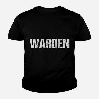 Funny Fun Warden Job Employee Jail Prison Youth T-shirt | Crazezy