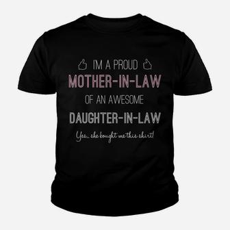 Funny Gift For Proud Mother-In-Law From Daughter-In-Law Youth T-shirt | Crazezy