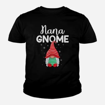 Funny Gnome Pajama Nana Gnome Xmas Cute Christmas Gnome Youth T-shirt | Crazezy