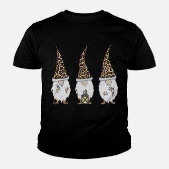 Funny Gnome Tee - Cute Vintage Gnomes Leopard Christmas Youth T-shirt | Crazezy UK