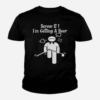 Funny Golf Beer Golfer Father Day Mother Day Birthday Tee Youth T-shirt | Crazezy DE