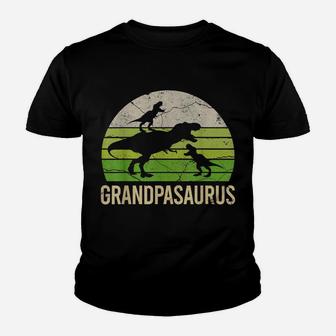 Funny Grandpa Dinosaur Grandson Men Gift Tee For Fathers Day Youth T-shirt | Crazezy