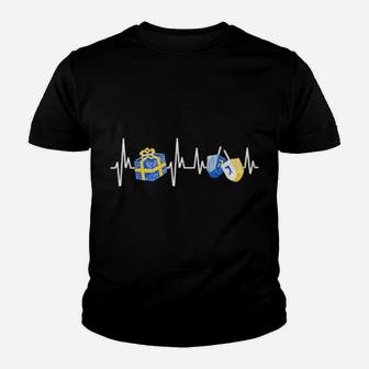 Funny Hanukkah Family Matching Pajamas And Dreidels Youth T-shirt - Monsterry