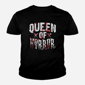 Funny Horror Movie Gift Scary Queen Of Horror Mothers Day Youth T-shirt | Crazezy