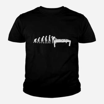 Funny Human Billiards Evolution 8 Ball Pool Cue Stick Player Youth T-shirt | Crazezy
