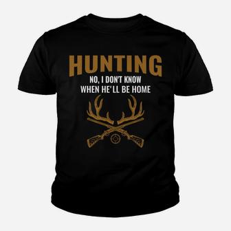 Funny Hunter Hunting Husband Wife Apparel Christmas Gift Youth T-shirt | Crazezy