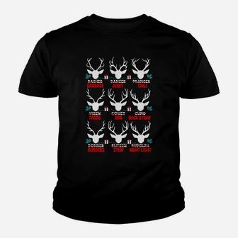 Funny Hunter Of All Santa's Reindeers Cute Deer Xmas Gift Sweatshirt Youth T-shirt | Crazezy