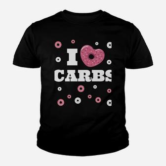 Funny I Love Carbs Youth T-shirt | Crazezy UK