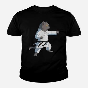Funny Karate British Shorthair Cat Youth T-shirt | Crazezy