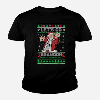 Funny Lets Go Bandon Santa Claus Christmas Xmas Ugly Sweater Sweatshirt Youth T-shirt | Crazezy UK