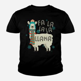 Funny Llama Christmas Alpaca Lover Gift Youth T-shirt | Crazezy